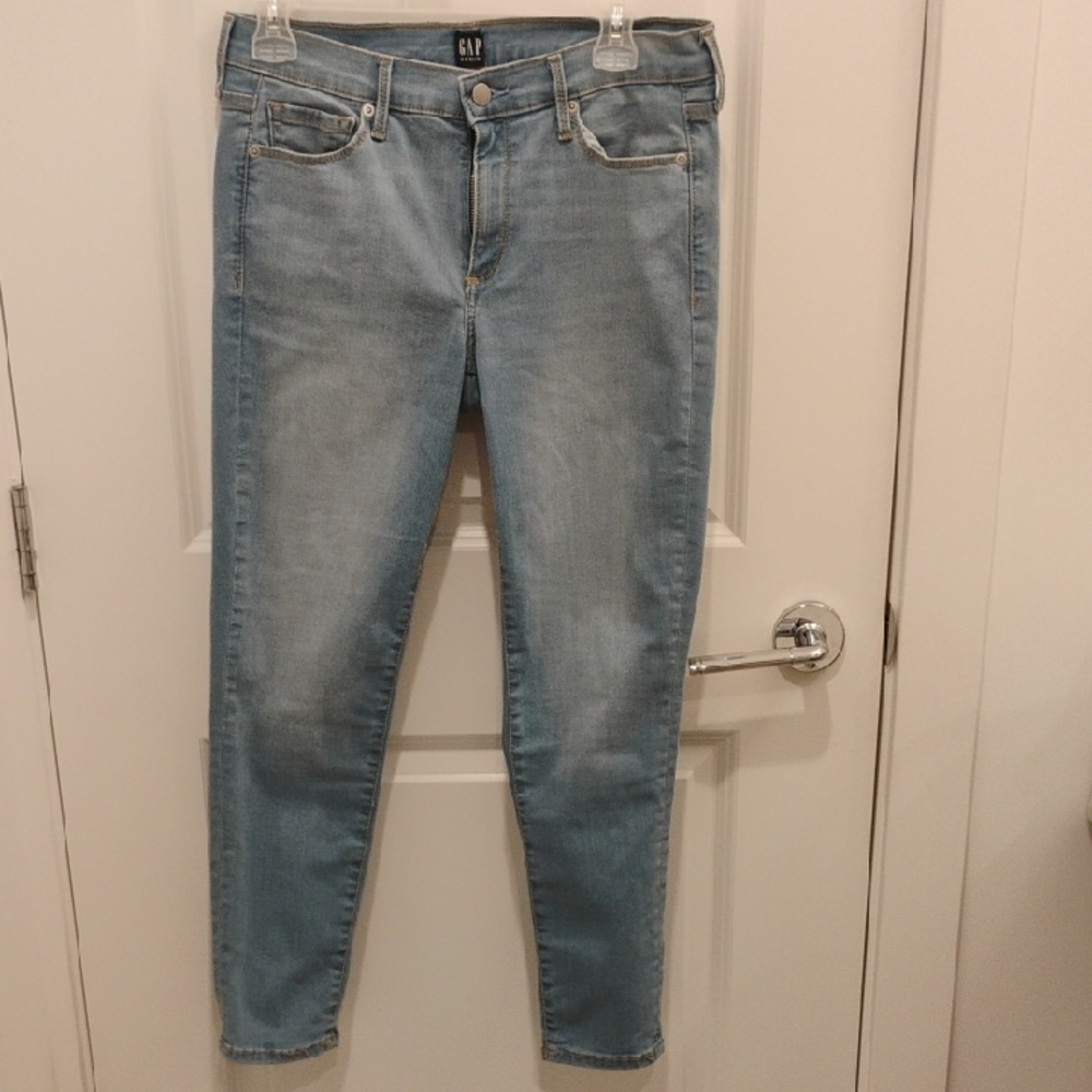 GAP Women's Light Blue Skinny Jeans Size 10 Petite